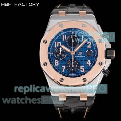 HBF Swiss Clone Audemars Piguet Royal Oak Offshore Two-tone Blue Dial 3126 Watch 
